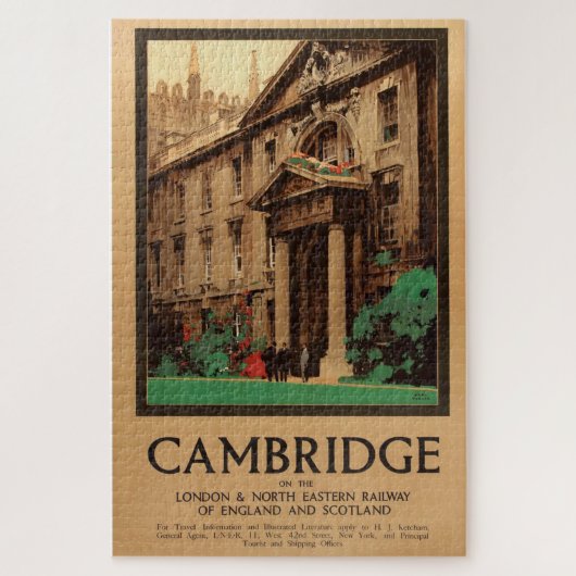 ヴィンテージキングスカレッジケンブリッジフレッドテイラートラベル ジグソーパズル (縦)