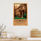 ヴィンテージキングスカレッジケンブリッジフレッドテイラートラベル ポスター (キッチン)