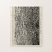 ヴィンテージキングストンNYの絵図(1875) ジグソーパズル (縦)