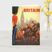 ヴィンテージキングズブリティッシュ王室のガード素晴らしイギリス カード (黄色い花)