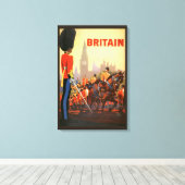 ヴィンテージキングズブリティッシュ王室のガード素晴らしイギリス キャンバスプリント (インサイチュ (ウッドフロア))