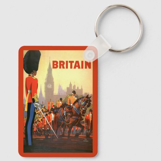 ヴィンテージキングズブリティッシュ王室のガード素晴らしイギリス キーホルダー (裏面)