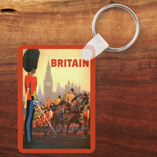 ヴィンテージキングズブリティッシュ王室のガード素晴らしイギリス キーホルダー (裏面)