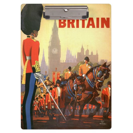 ヴィンテージキングズブリティッシュ王室のガード素晴らしイギリス クリップボード (正面)