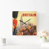 ヴィンテージキングズブリティッシュ王室のガード素晴らしイギリス スクエア壁時計 (ホーム)