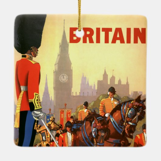 ヴィンテージキングズブリティッシュ王室のガード素晴らしイギリス セラミックオーナメント (裏面)