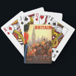 ヴィンテージキングズブリティッシュ王室のガード素晴らしイギリス トランプ<br><div class="desc">イギリスの素晴らしイギリスで開催されたヴィンテージイラストレーションヨーロッパの旅行ポスターアートで王室のは、キング・ガード(以前はクイーンズガード)が馬やビッグベンの時計塔、ウェストミンスターAbbeyと背景に議会の家にマウントされている。英国の王宮と要塞戦のヨメンの戦士とロンドンの塔とヨマーンの護衛隊の体の護衛兵のメンバーは、一般的にビーフェーターとして知られている特別な、ロンドンの塔の儀式的な守護者である王室の。</div>