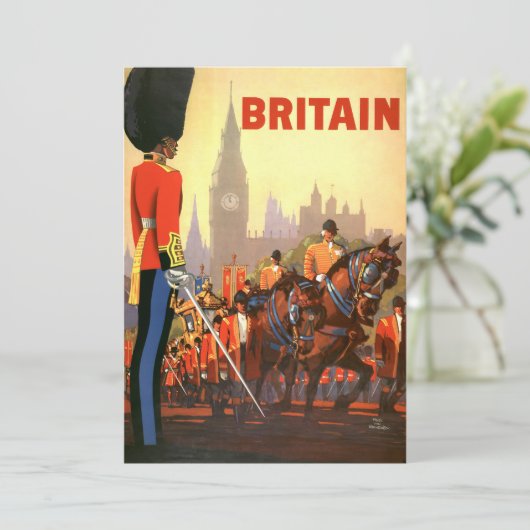 ヴィンテージキングズブリティッシュ王室のガード素晴らしイギリス 招待状 (スタンド正面)