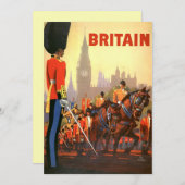 ヴィンテージキングズブリティッシュ王室のガード素晴らしイギリス 招待状 (正面/裏面)