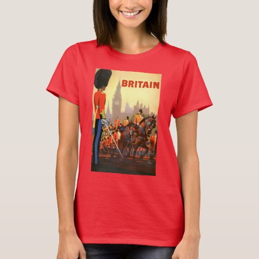 ヴィンテージキングズブリティッシュ王室のガード素晴らしイギリス Tシャツ (正面)