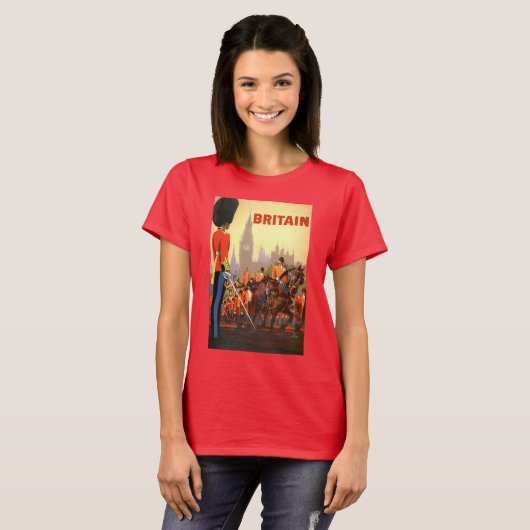 ヴィンテージキングズブリティッシュ王室のガード素晴らしイギリス Tシャツ (正面フル)