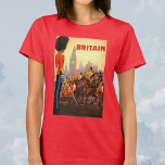ヴィンテージキングズブリティッシュ王室のガード素晴らしイギリス Tシャツ<br><div class="desc">イギリスの素晴らしイギリスで開催されたヴィンテージイラストレーションヨーロッパの旅行ポスターアートで王室のは、キング・ガード（以前はクイーンズガード）が馬やビッグベンの時計塔、ウェストミンスターAbbeyと背景に議会の家にマウントされている。英国の王宮と要塞戦のヨメンの戦士とロンドンの塔とヨマーンの護衛隊の体の護衛兵のメンバーは、一般的にビーフェーターとして知られている特別な、ロンドンの塔の儀式的な守護者である王室の。</div>