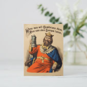 ヴィンテージキング・オン・玉座とスタイン・ビール ポストカード (スタンド正面)