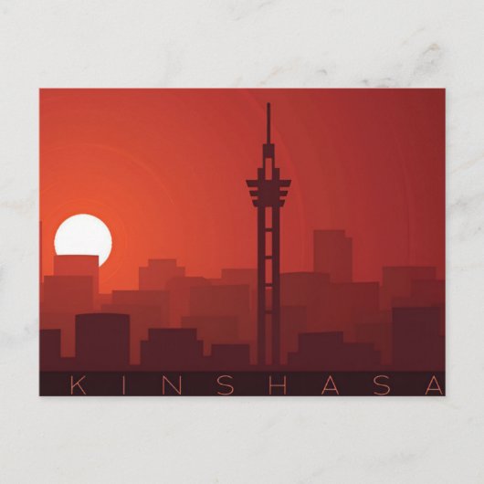 ヴィンテージキンシャサレピュブリックデモクラティックデュコンゴ ポストカード (正面)