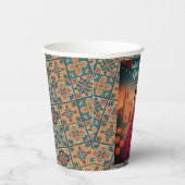 ヴィンテージキンセアニラレッドドレス名前をカスタムするタラベラ 紙コップ (右)