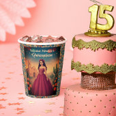 ヴィンテージキンセアニラレッドドレス名前をカスタムするタラベラ 紙コップ