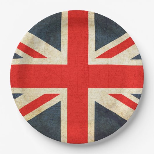 ヴィンテージキン統一されたグダムフラグ紙プレート ペーパープレート (正面)