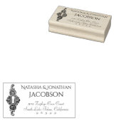 ヴィンテージキーホール差出人住所スタンプ ラバースタンプ (押印)