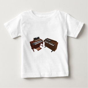 ヴィンテージキーボード:3Dモデル: ベビーTシャツ