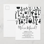 ヴィンテージキー引越のお知らせポストカード 案内ポストカード (正面/裏面)