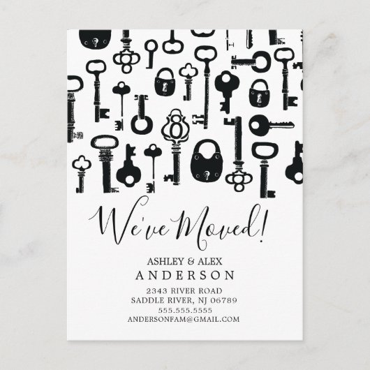 ヴィンテージキー引越案内ポストカード 案内ポストカード (正面)