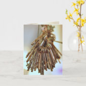 ヴィンテージキー カード (黄色い花)