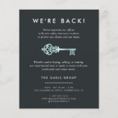 ヴィンテージキー | 不動産事業再開のお知らせ チラシ (正面)