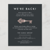 ヴィンテージキー | 不動産事業再開のお知らせ チラシ (正面)