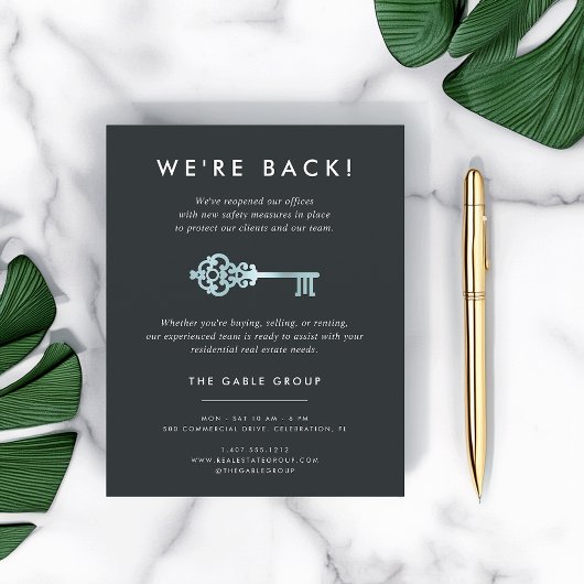 ヴィンテージキー | 不動産事業再開のお知らせ チラシ