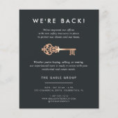 ヴィンテージキー | 不動産事業再開のお知らせ チラシ (正面)