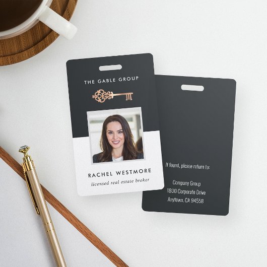 ヴィンテージキー | 不動産従業員写真ID バッジ