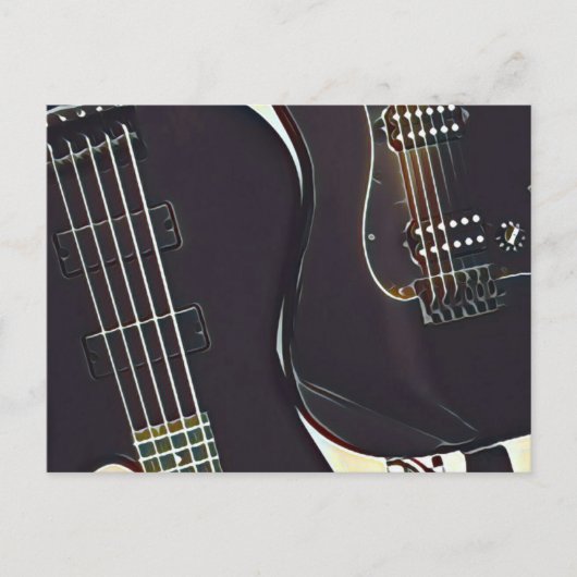 ヴィンテージギタリストの誕生日プレゼント ポストカード (正面)