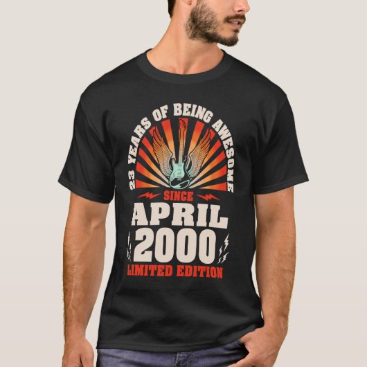 ヴィンテージギタリスト生まれギター2000年4月23日 Tシャツ (正面)