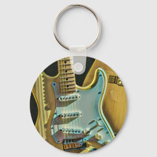 ヴィンテージギタリスト誕生日プレゼント キーホルダー