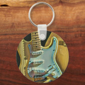 ヴィンテージギタリスト誕生日プレゼント キーホルダー (正面)