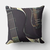 ヴィンテージギタリスト誕生日プレゼント クッション (裏面)