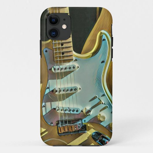 ヴィンテージギタリスト誕生日プレゼント Case-Mate iPhoneケース (裏面)