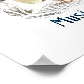 ヴィンテージギターおもしろいアート音楽コーヒー広告ロブスター ポスター (角)