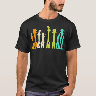 ヴィンテージギターことわざロックアンドロールロックミュージックグ Tシャツ