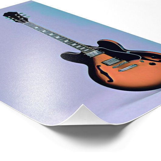 ヴィンテージギターのアートワーク フォトプリント            (角)