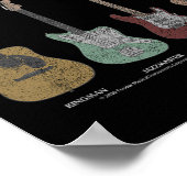 ヴィンテージギターのラインアップ ポスター (角)