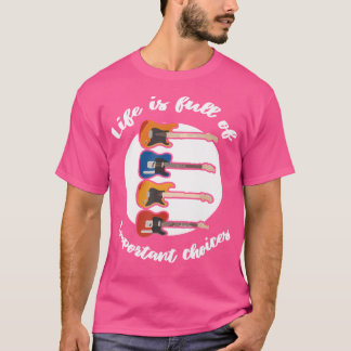 ヴィンテージギターアコースティックおよびエレキギターギフト Tシャツ
