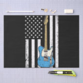 ヴィンテージギターアメリカ国旗 薄葉紙 (クラフト)
