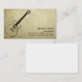 ヴィンテージギターエレガントミュージカル名刺 名刺 (正面/裏面)