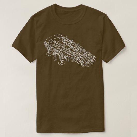 ヴィンテージギタースケッチギタリストTシャツ594 Tシャツ (デザイン正面)