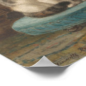 ヴィンテージギタープリントキャットキッチンピアノミュージシャン ポスター (角)