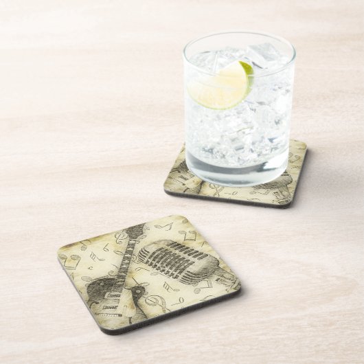 ヴィンテージギターマイクのコースター コースター (右側)