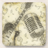 ヴィンテージギターマイクのコースター コースター (正面)