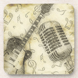 ヴィンテージギターマイクのコースター コースター