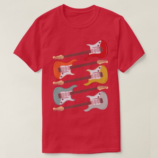 ヴィンテージギターレトロエレキギターGraphicGui Tシャツ (デザイン正面)